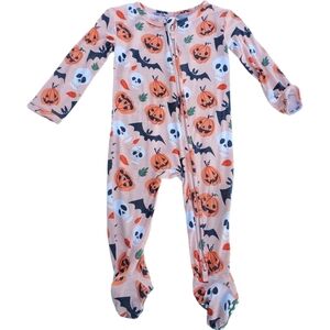 Little Bum Bums One-piece Sleeper Footie Pajama Orange 9-12M